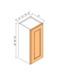 Gabinetes de pared de una puerta, 30" H