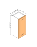 Gabinetes de pared de una puerta, 42"H
