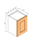 Gabinetes de pared de una puerta, 18"H