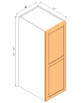Gabinetes de pared de una puerta, 60" H 24"D