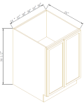 Bases de puerta de altura completa - 2 puertas