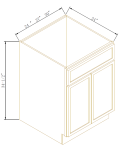 Bases para fregadero - 2 puertas, 1 cajón falso