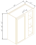 Gabinetes de pared esquineros ciegos