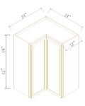 Gabinete de pared de fácil alcance, 18" H
