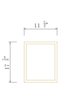 Panel de puerta decorativa de pared - puerta de muestra, 18" H