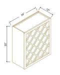 Vinera de pared con paneles de celosía, 24" H