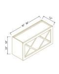 Vinera de pared con inserto de cubo con divisor en X