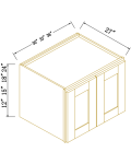 27"D Double Doors Wall Cabinets