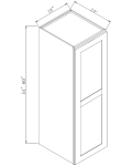 54" H 24"D Single Door Wall Cabinets
