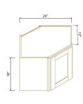 18"H Diagonal Corner Wall Cabinets