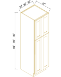 27"D Double doors Wall Pantries