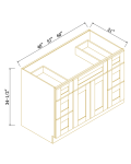 Vanity Single Sink Combo With Drawers On Both Side