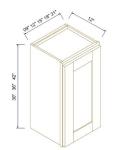 30" H Single Door Wall Cabinets