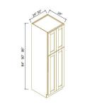 24"D Double doors Wall Pantries