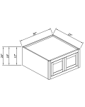 25"D Double Doors Wall Cabinets