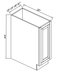 Bases de puerta de altura completa - 1 puerta