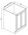 Bases de puerta de altura completa - 2 puertas