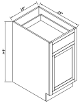 Gabinete base con bote de basura - 2 botes
