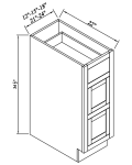 Bases de mueble de baño de tres cajones