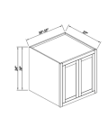 Gabinetes de pared de dos puertas, 25"D
