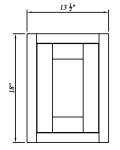 Panel de puerta decorativa de pared / puerta de muestra, 18" H