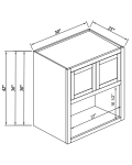 Repisa abierta de pared para microondas, 25"D