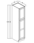 Despensas de pared de una puerta, 25"D