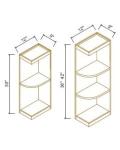 9" W Wall End Open Shelves