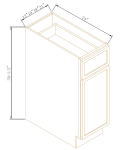Single Door Single Drawer Bases