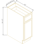 Single Door Single Drawer Bases