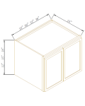 24"D Double Doors Wall Cabinets