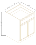 Single Drawer Double Doors Bases