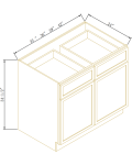 Double Drawers Double Doors Bases