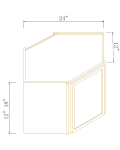 12"H Diagonal Corner Wall Cabinets