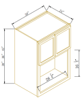 24"D Wall Microwave Open Shelf