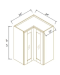 12" H GlassDoor Easy Reach Wall Cabinet