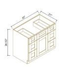 Vanity Single Sink Combo- With 6Drawers