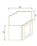 12"H Diagonal Corner Wall Cabinets