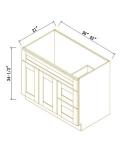 Vanity Sink Bases with 2 Drawers Right