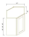 27"W Diagonal Corner Wall Cabinets