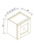 12"H Single GlassDoor Wall Cabinets