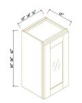 30"H Single GlassDoor Wall Cabinets