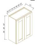 30" H Double Doors Wall Cabinets