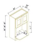 Wall Microwave Open Shelf