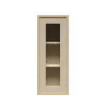 with Clear Coat Wall Mullion Door Cabinets