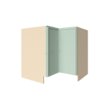 Gabinetes base con carrusel (lazy susan)