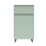 Gabinetes base con bote de basura