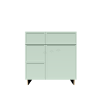 Gabinetes combinados altos de mueble de baño con lavabo y cajones