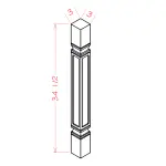 Square Decorative Leg