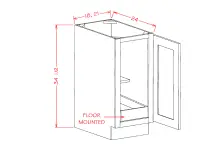 Double Full Height Door One Rollout Shelf Base Kits